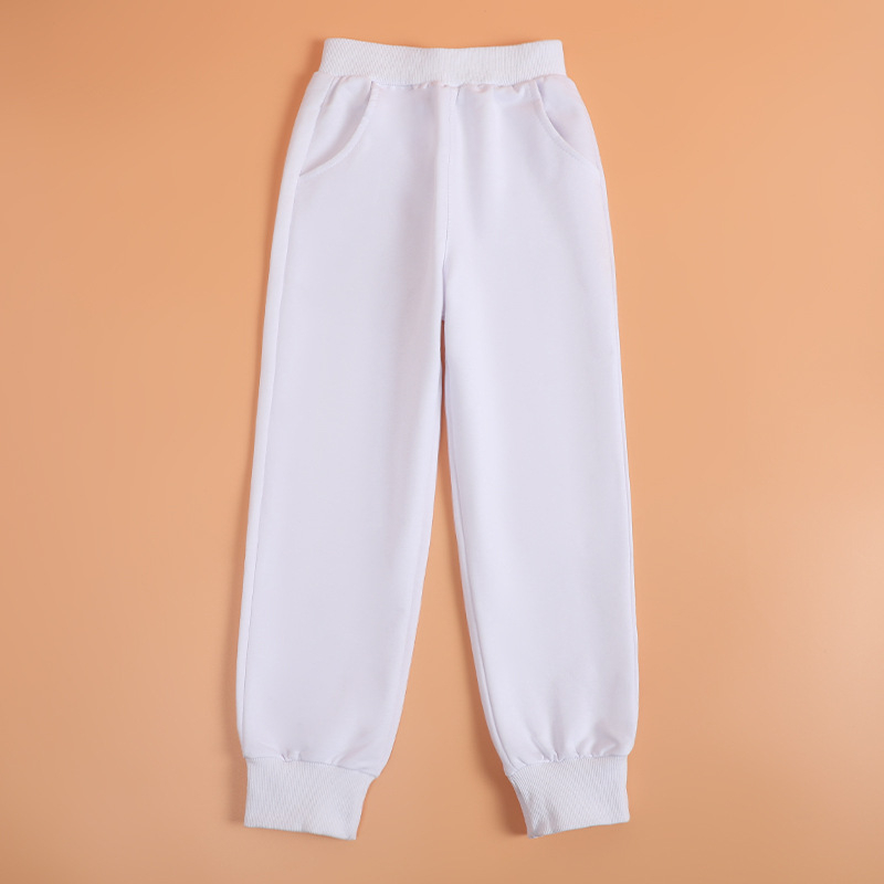 Dječje sportske hlače ravnog kroja, unisex, elastični pojas, pamuk, za sve sezone, za djecu iznad 140 cm