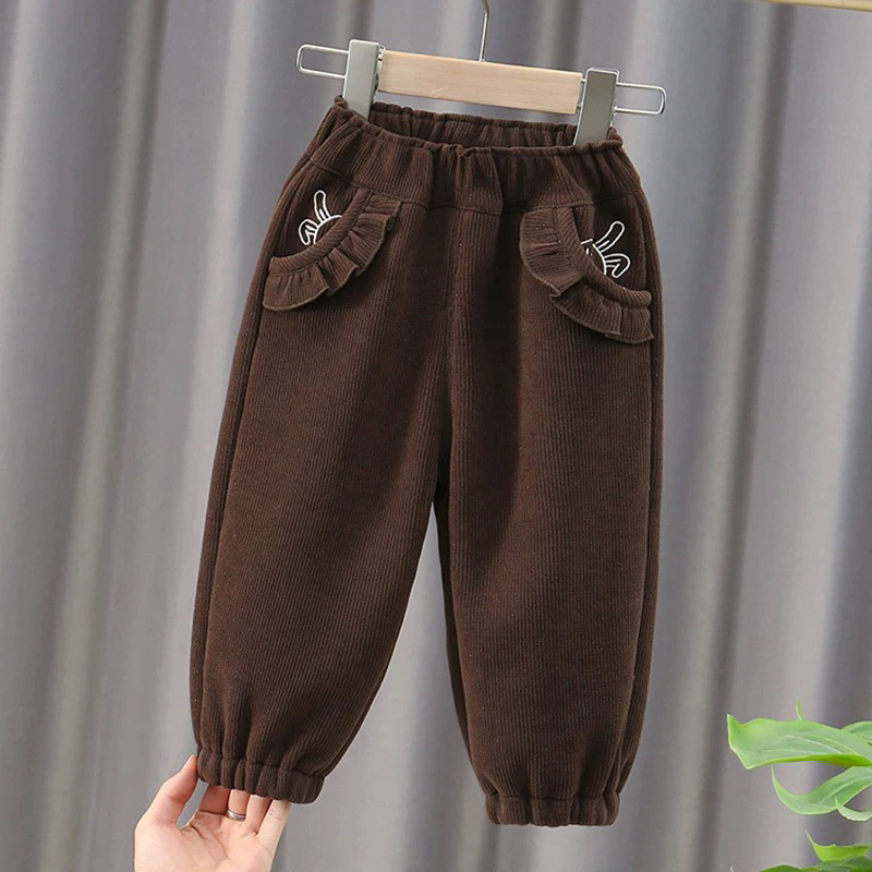 Dječje hlače u korejskom stilu, pamuk, srednji pojas, elastični pojas, meka obrada, za djecu 3–8 godina