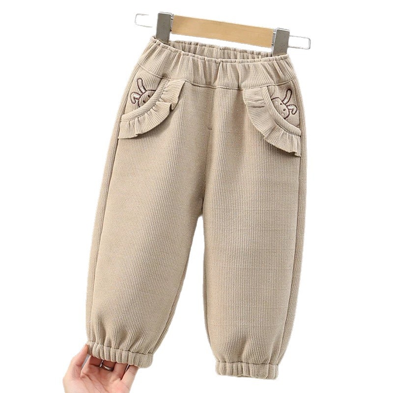 Dječje hlače u korejskom stilu, pamuk, srednji pojas, elastični pojas, meka obrada, za djecu 3–8 godina