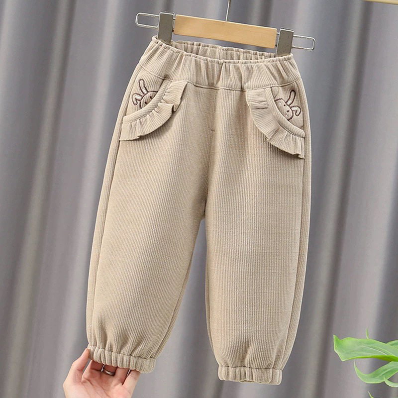 Dječje hlače u korejskom stilu, pamuk, srednji pojas, elastični pojas, meka obrada, za djecu 3–8 godina
