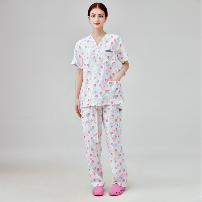 Operācijas zāles apģērbu komplekts, universāls divu daļu komplekts, īsām piedurknēm, vidēja garuma 65–80 cm, Chenille audums ar 80–90% poliesteru, mitrumu novadīt