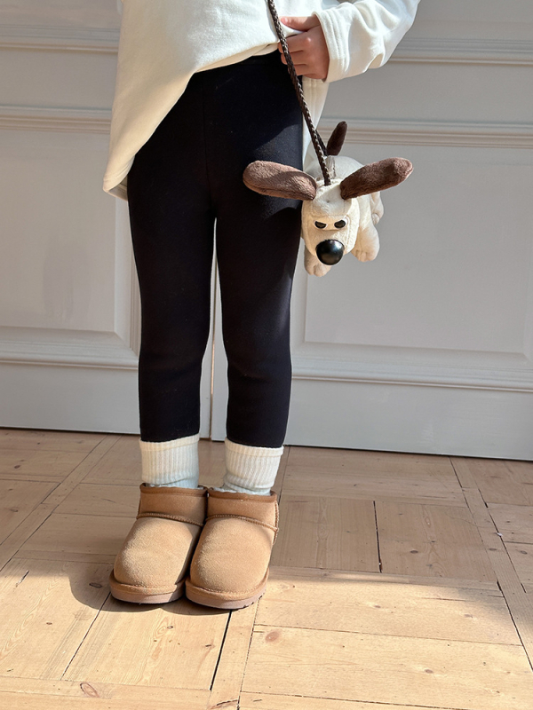 Dječje tajice za djevojčice s flis podstavom, srednje visokim strukom, 96% pamuk, 4% elastan, zimski model 2025, za uzrast 3–8 godina