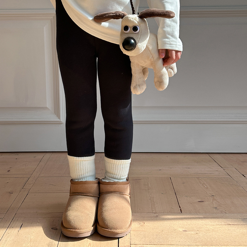 Dječje tajice za djevojčice s flis podstavom, srednje visokim strukom, 96% pamuk, 4% elastan, zimski model 2025, za uzrast 3–8 godina