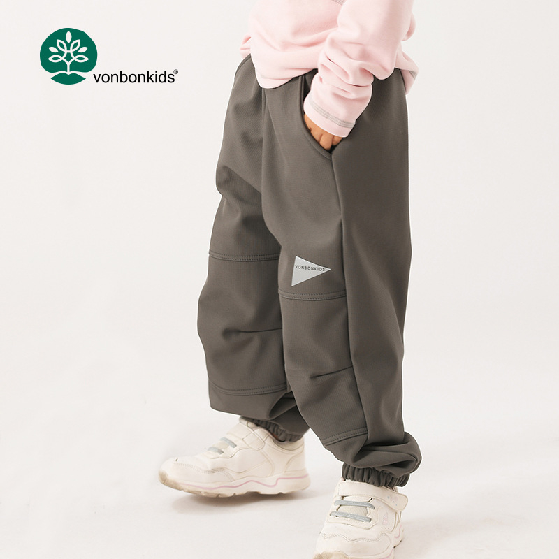 vonbonkids Djeca Casual Three-Proof Nylon Soft Shell Hlače, 87,6% Nylon, Klasa A