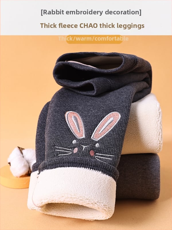 Meitenēm ziemas legingi ar flīsa oderi, 92% kokvilna, vidējā josta, vecums 3–8 gadi