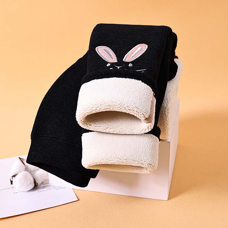 Meitenēm ziemas legingi ar flīsa oderi, 92% kokvilna, vidējā josta, vecums 3–8 gadi