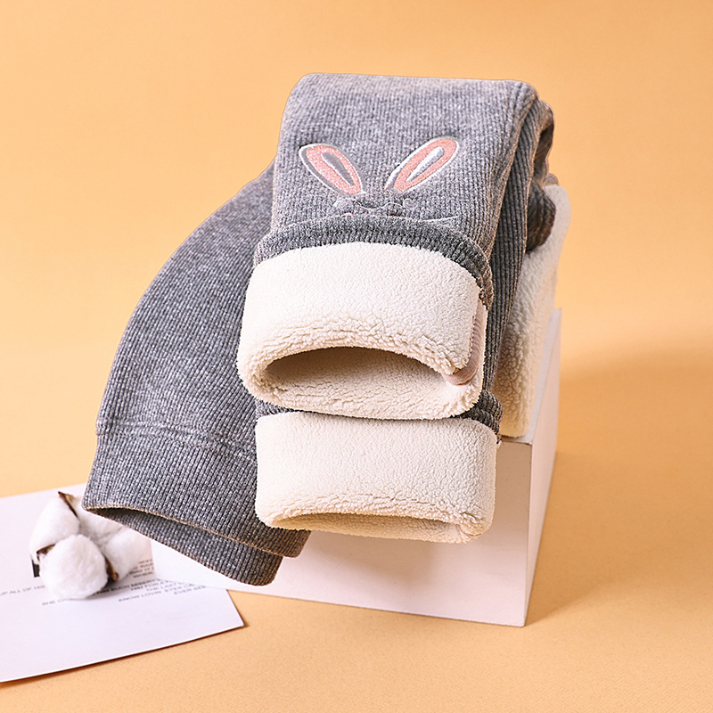 Meitenēm ziemas legingi ar flīsa oderi, 92% kokvilna, vidējā josta, vecums 3–8 gadi