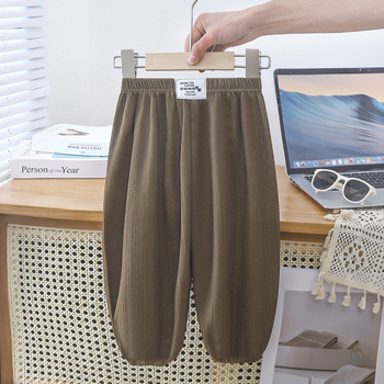 Dječje ljetne bloomers hlače protiv komaraca, Ice Silk tkanina, elastični pojas, jednobojne, za djecu 3–8 godina