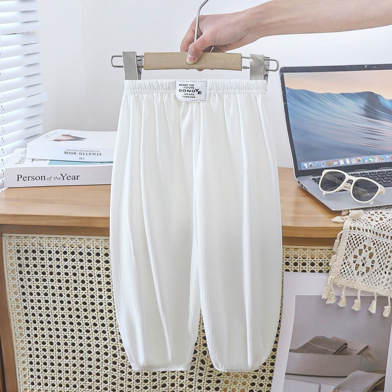 Dječje ljetne bloomers hlače protiv komaraca, Ice Silk tkanina, elastični pojas, jednobojne, za djecu 3–8 godina