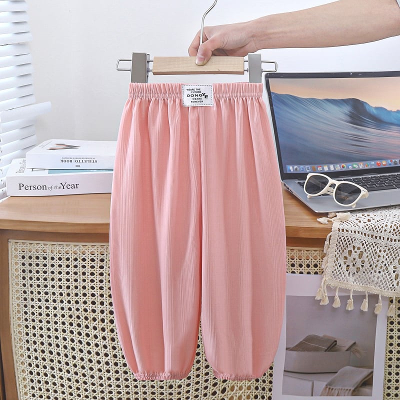 Dječje ljetne bloomers hlače protiv komaraca, Ice Silk tkanina, elastični pojas, jednobojne, za djecu 3–8 godina