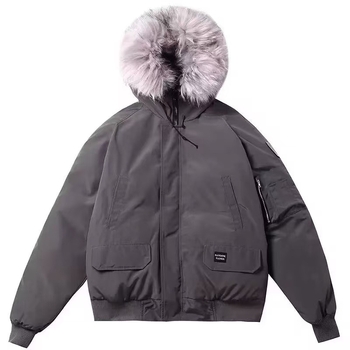 Američki retro parka s odvajanjem lažne krzno, pamučna jakna, zima 2025, za manje veličine