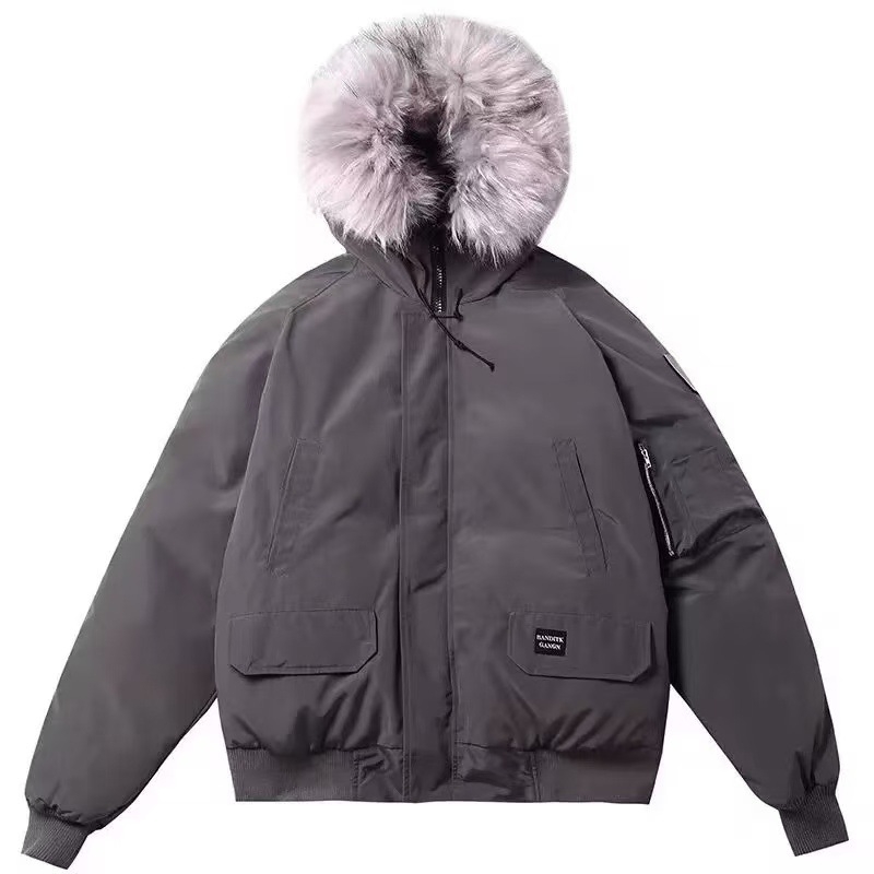 Američki retro parka s odvajanjem lažne krzno, pamučna jakna, zima 2025, za manje veličine
