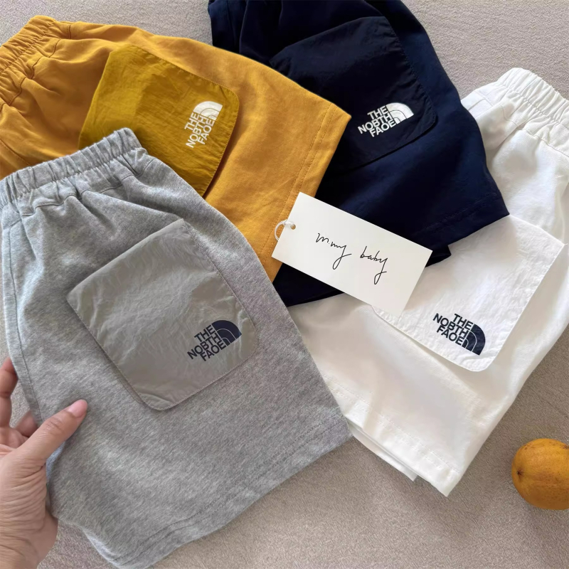 Dječje kratke hlače u korejskom stilu, 90% pamuk, srednji pojas, unisex, ljeto 2025