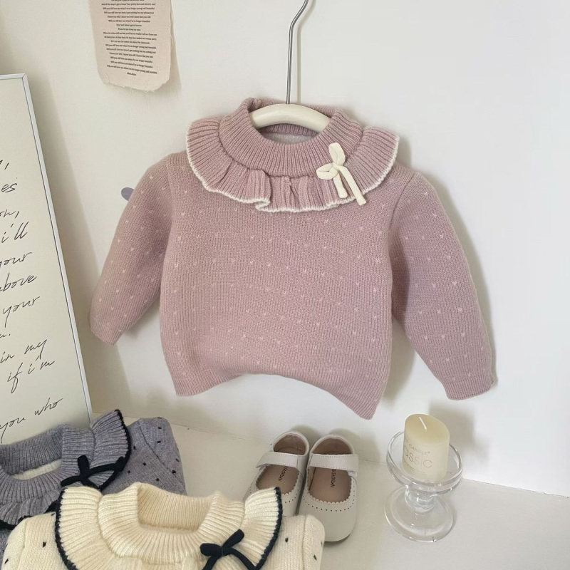 Dječji pleteni pulover od pamuka s flis podstavom, zimski stil korejskog dizajna, za djecu 3–8 godina