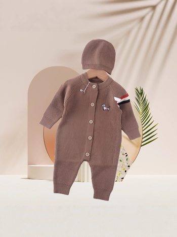 2025 Beba kombinezon s kapuljačom i pleteni džemper, unisex set