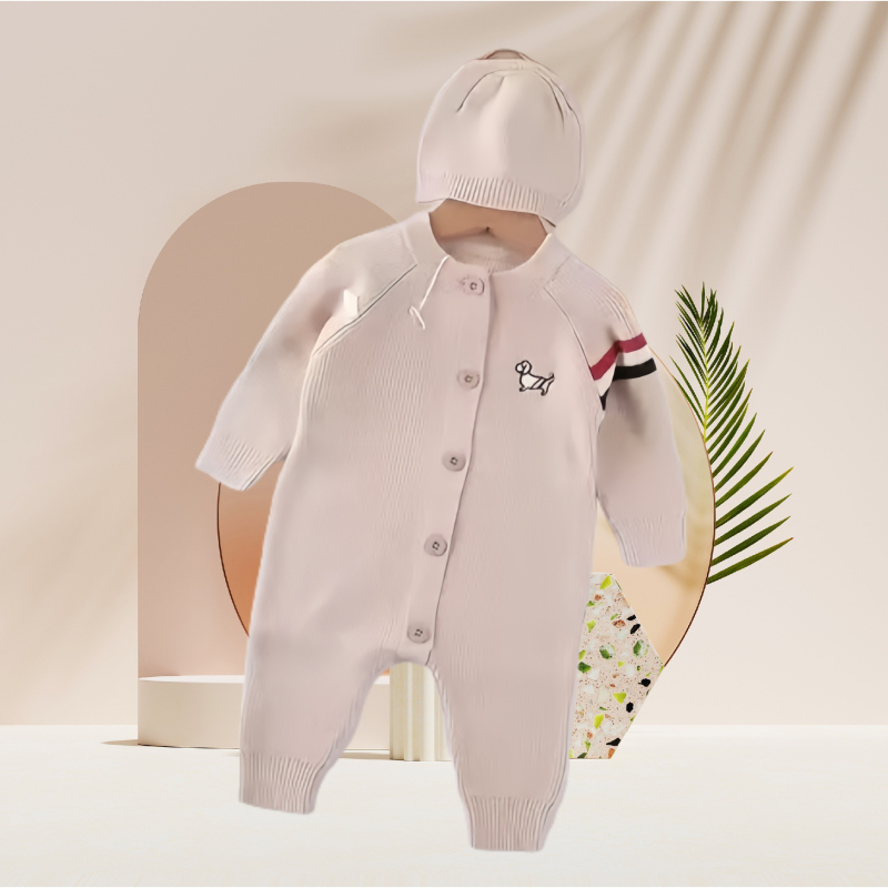 2025 Beba kombinezon s kapuljačom i pleteni džemper, unisex set