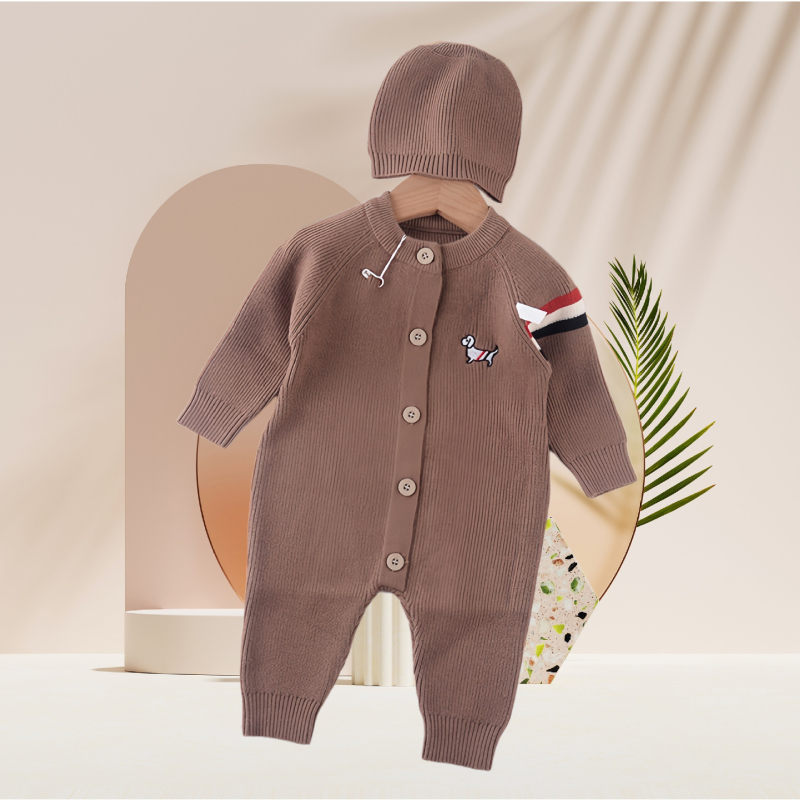 2025 Beba kombinezon s kapuljačom i pleteni džemper, unisex set