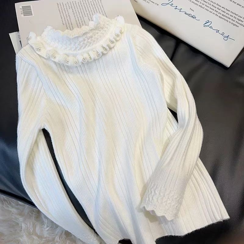 Dječji pleteni pulover s okruglim izrezom, dugi rukavi, modalna tkanina, korejski stil