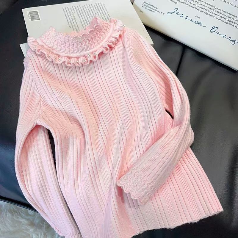 Dječji pleteni pulover s okruglim izrezom, dugi rukavi, modalna tkanina, korejski stil