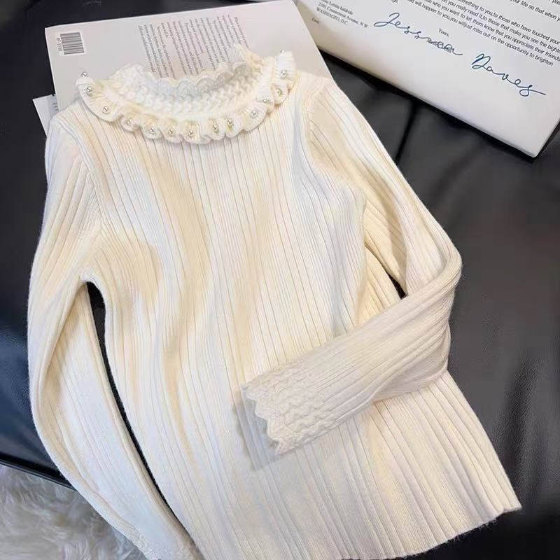 Dječji pleteni pulover s okruglim izrezom, dugi rukavi, modalna tkanina, korejski stil