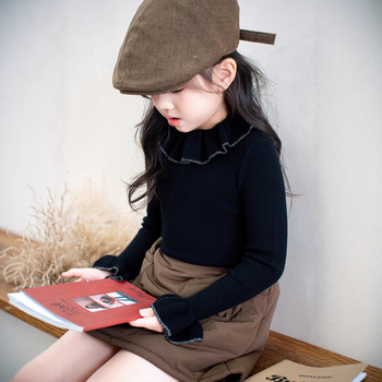 Pulover tricotat pentru copii, din amestec de lână, mâneci lungi, pentru vârste 3–8 ani, toamnă 2025