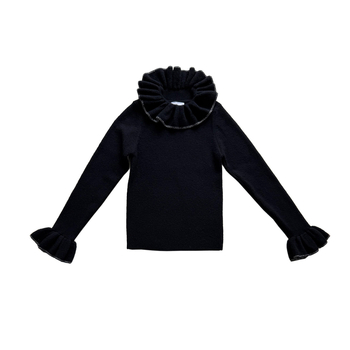 Pulover tricotat pentru copii, din amestec de lână, mâneci lungi, pentru vârste 3–8 ani, toamnă 2025