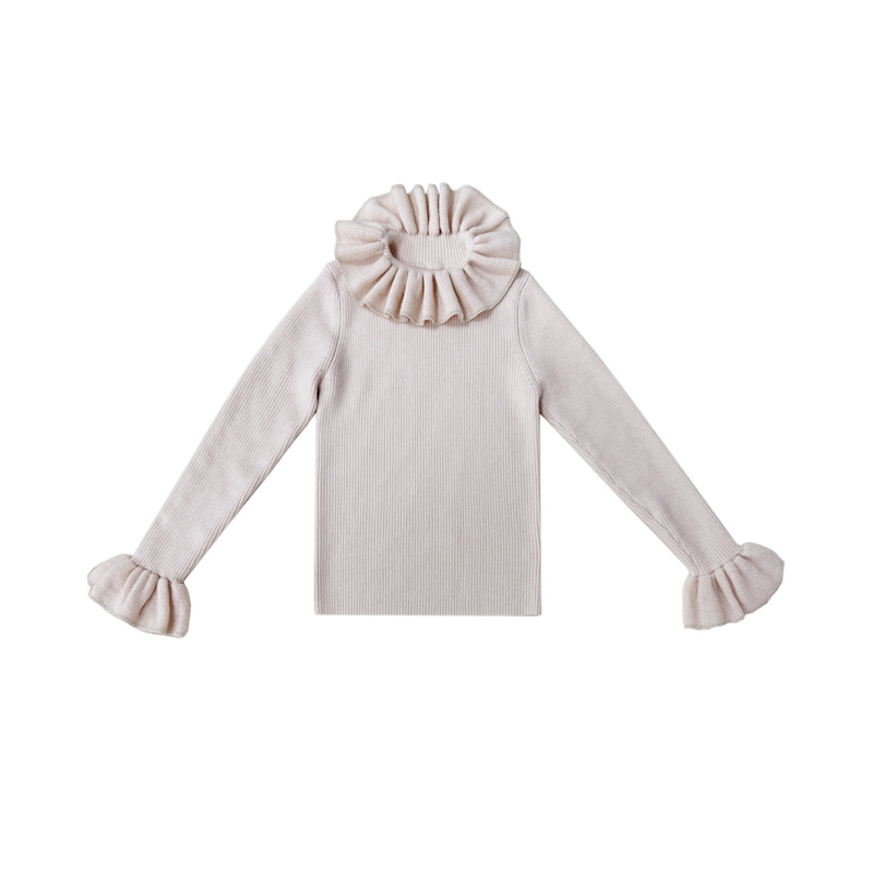 Pulover tricotat pentru copii, din amestec de lână, mâneci lungi, pentru vârste 3–8 ani, toamnă 2025