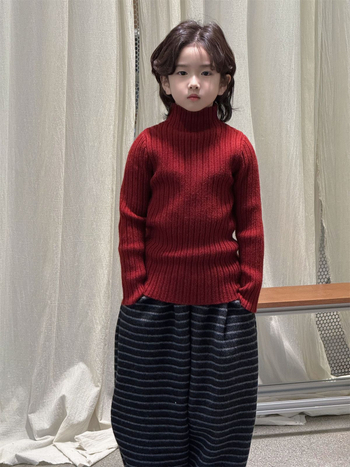 Dječji džemper u korejskom stilu, meka tkanina, smjesa acrylic 52%, nylon 18%, PBT 30%, zimski model 2025