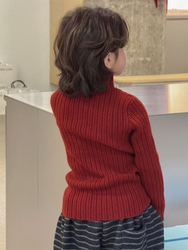 Dječji džemper u korejskom stilu, meka tkanina, smjesa acrylic 52%, nylon 18%, PBT 30%, zimski model 2025