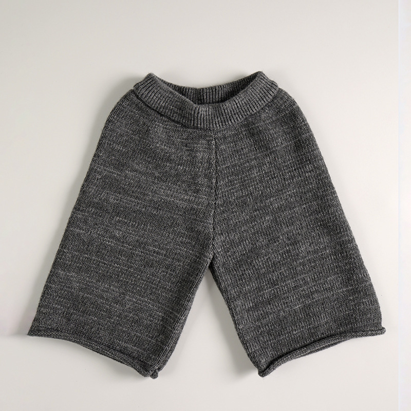 Dječji pleteni set: bez rukava cardigan s V-izrezom i hlače, jednobojna boja, smjesa akrila i vune (70% akril), unisex, proljeće–jesen, za uzrast 3–8 godina