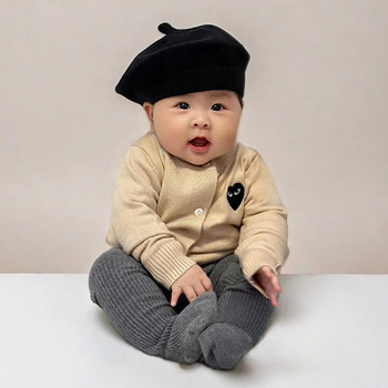 Παιδικό πλεκτό ζακετάκι, unisex, μονόμπροτ κλείσιμο, Angora-βισκόζη 50%, φθινόπωρο 2025