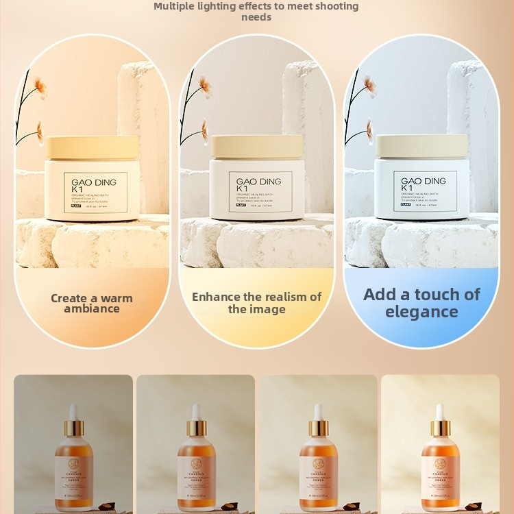 Stuudio LED-fotovalguskast koos kokkupandava kaasaskantava softboxi ja taustaplaadiga