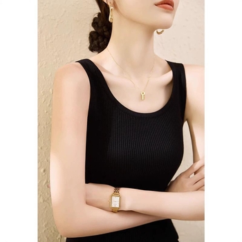 Plus veličina camisole od ledenog svile za žene – elegantni pleteni top bez rukava, lagani sloj za ljeto