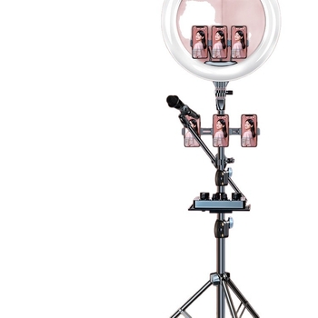 Držač za telefon za livestream s rasvjetom i ringom za uljepšavanje, stativ Leftlook, ABS i karbonsko čelika, 2025 model