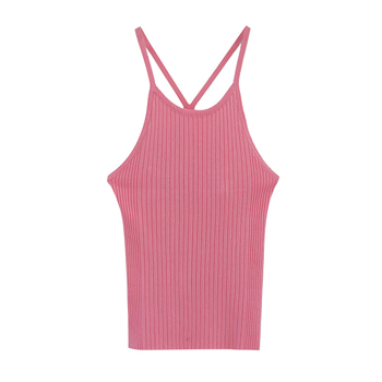 Halter top bez rukava u francuskom stilu, uski kroj, kratka duljina, viskoza 95%+
