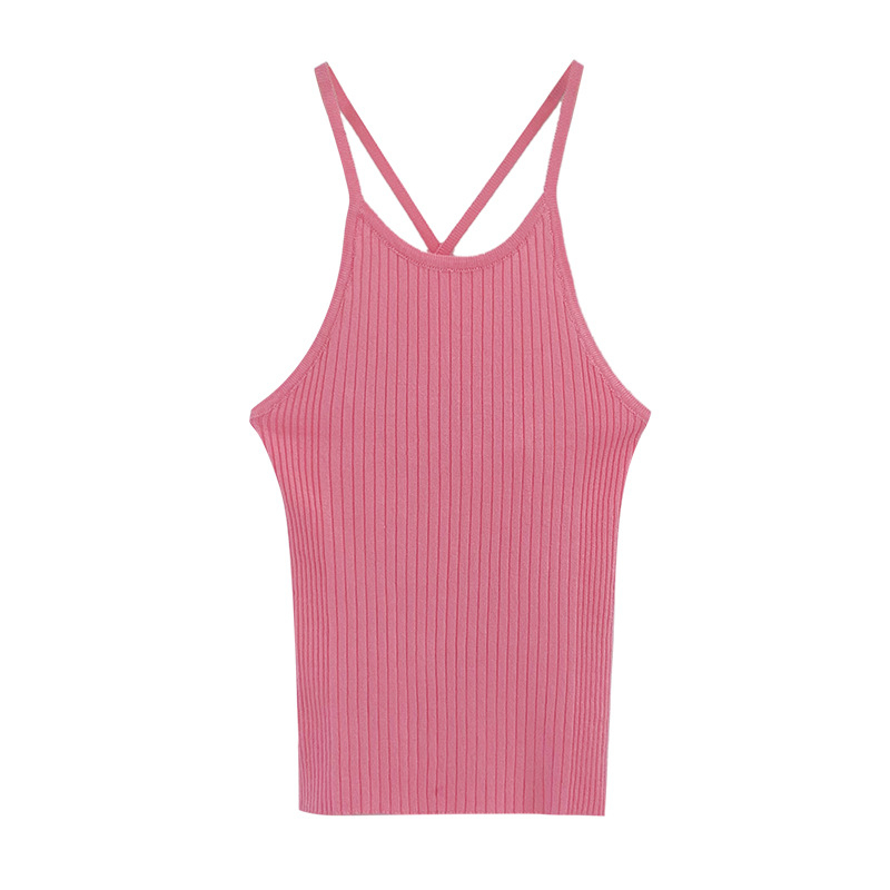 Halter top bez rukava u francuskom stilu, uski kroj, kratka duljina, viskoza 95%+