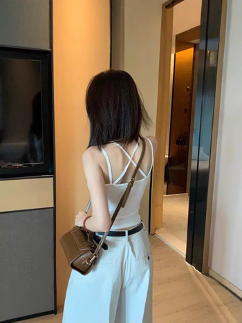 Ženski top bez rukava, sling stil, slim fit, obična duljina, 80–90% viskoze