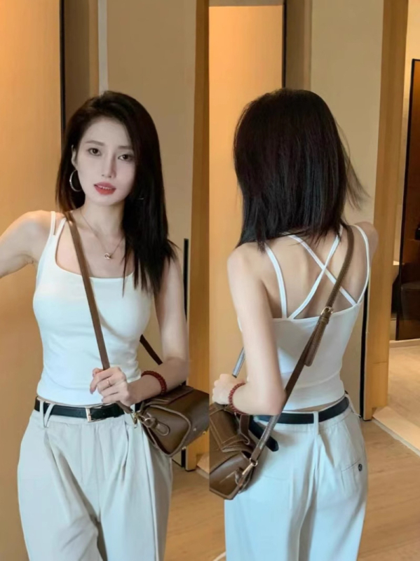 Ženski top bez rukava, sling stil, slim fit, obična duljina, 80–90% viskoze