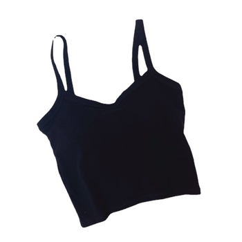 Ženski crop top bez rukava od pamuka, uski kroj, okrugli izrez, može se nositi kao unutarnji ili vanjski sloj, pokriva dekolte.