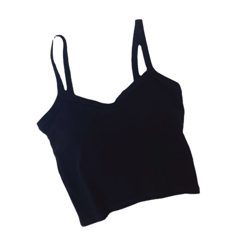 Ženski crop top bez rukava od pamuka, uski kroj, okrugli izrez, može se nositi kao unutarnji ili vanjski sloj, pokriva dekolte.