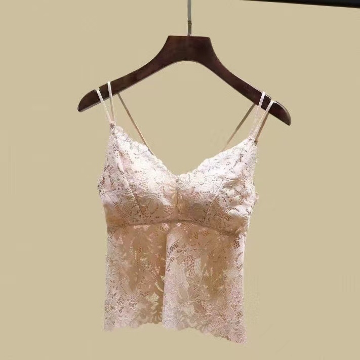 Seksi čipkasti top s ugrađenim jastučićima za prsa, otvoren leđa
