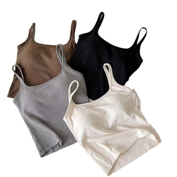 Kamisola s kvadratnim ovratnikom, ugrađene košarice, sling remen, visoka elastičnost, pamučna podstava, rayon 70–80%, težina 161–180 g/m²