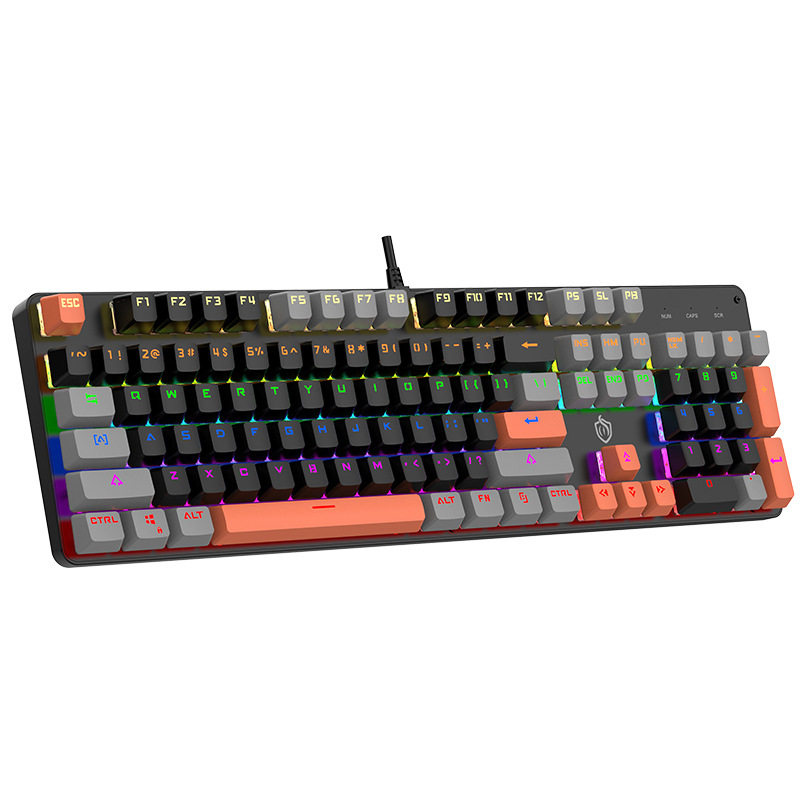 104 клавиши кабелна механична клавиатура с горещосменяеми суичове, RGB подсветка, водоустойчива