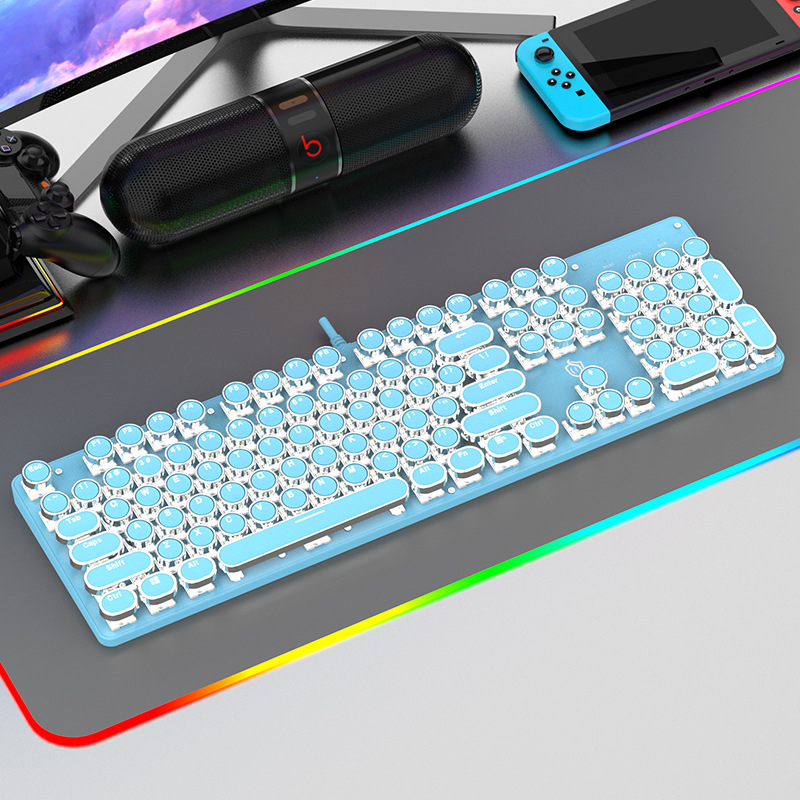 104 клавиши кабелна механична клавиатура с горещосменяеми суичове, RGB подсветка, водоустойчива