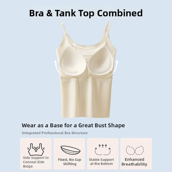 Ice Silk bezšvová camisola s vstavanými výplňami na prsiach, jednovrstvá, plus veľkosť, elegantný chrbát