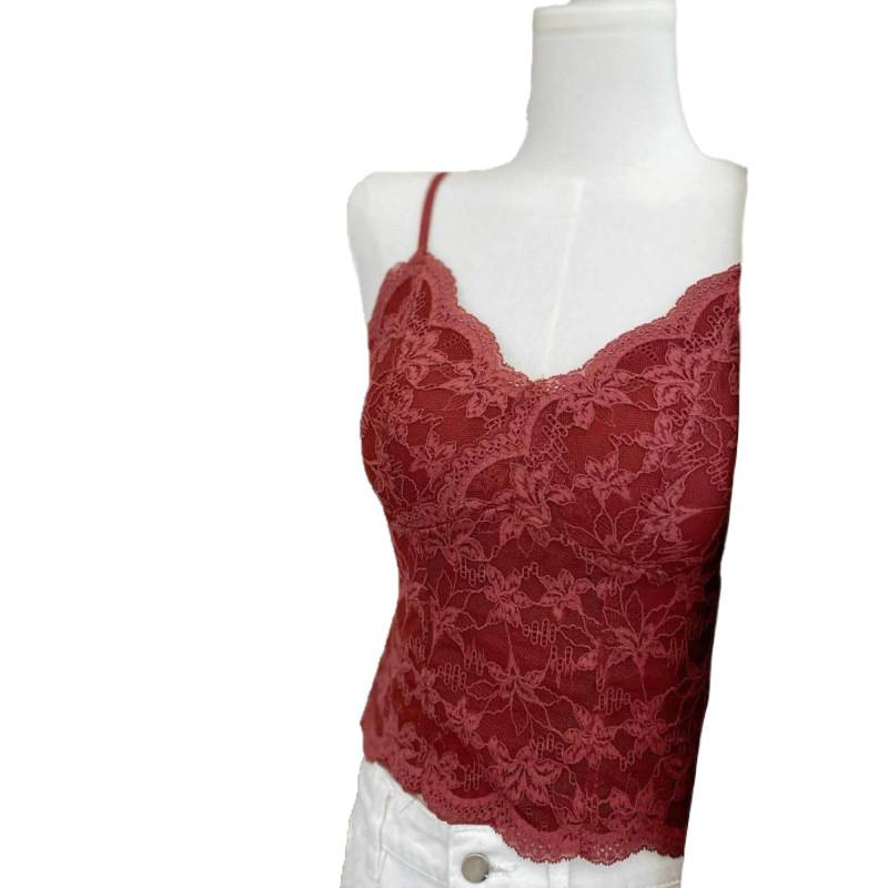 Edisa 6099 Nježna čipkasta intimna linija, vizualno sužava siluetu, push-up, svestran camisole top