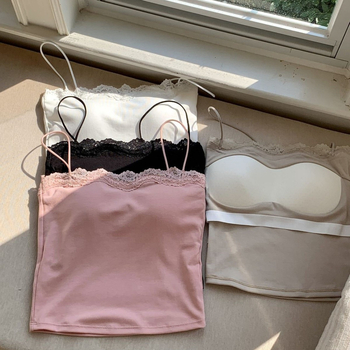 Nylon cami s čipkom i pamukastim jastučićem, sling stil, sadržaj glavnog materijala 70–80%, gustoća tkanine 181–200 g/m²