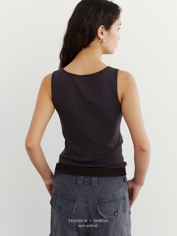 Kamisol za bazni sloj s U-izrezom - uski kroj, bez rukava, za žene; rayon s poliestrom 30–50% i nylon <30%