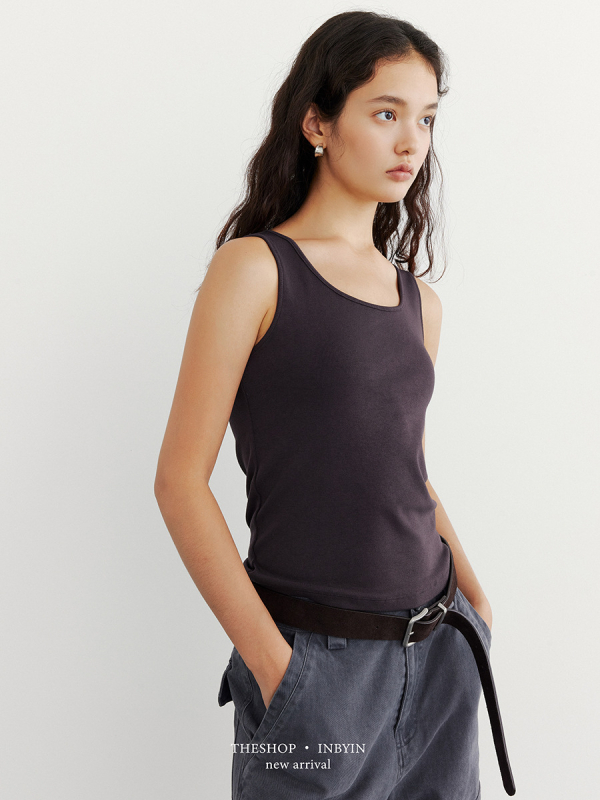 Kamisol za bazni sloj s U-izrezom - uski kroj, bez rukava, za žene; rayon s poliestrom 30–50% i nylon <30%