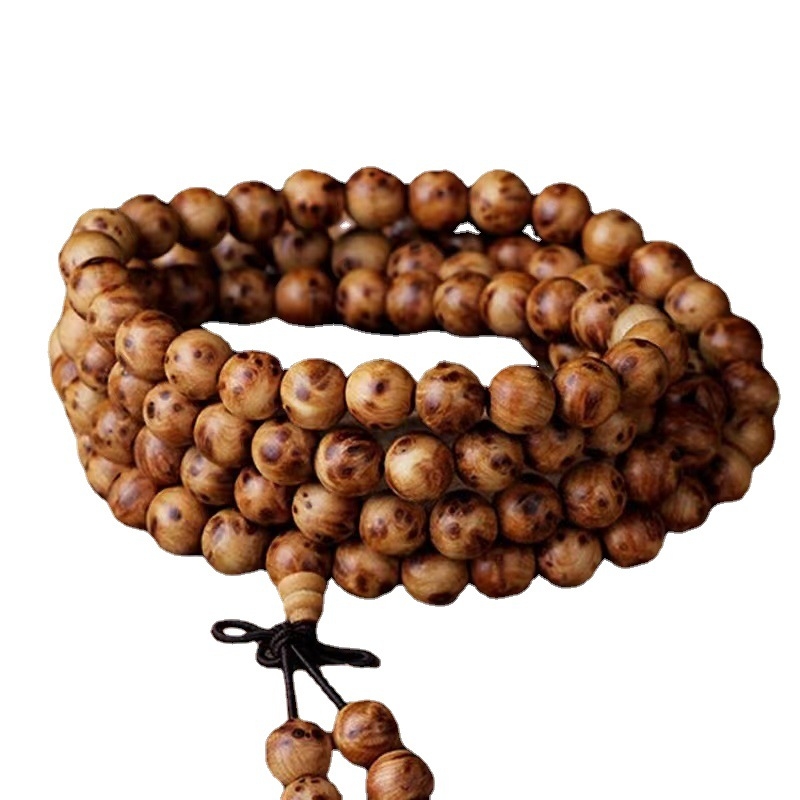 Taihang Thuja 108 gyöngyös buddhista mala karkötő, kézzel készített, modern egyszerű stílus